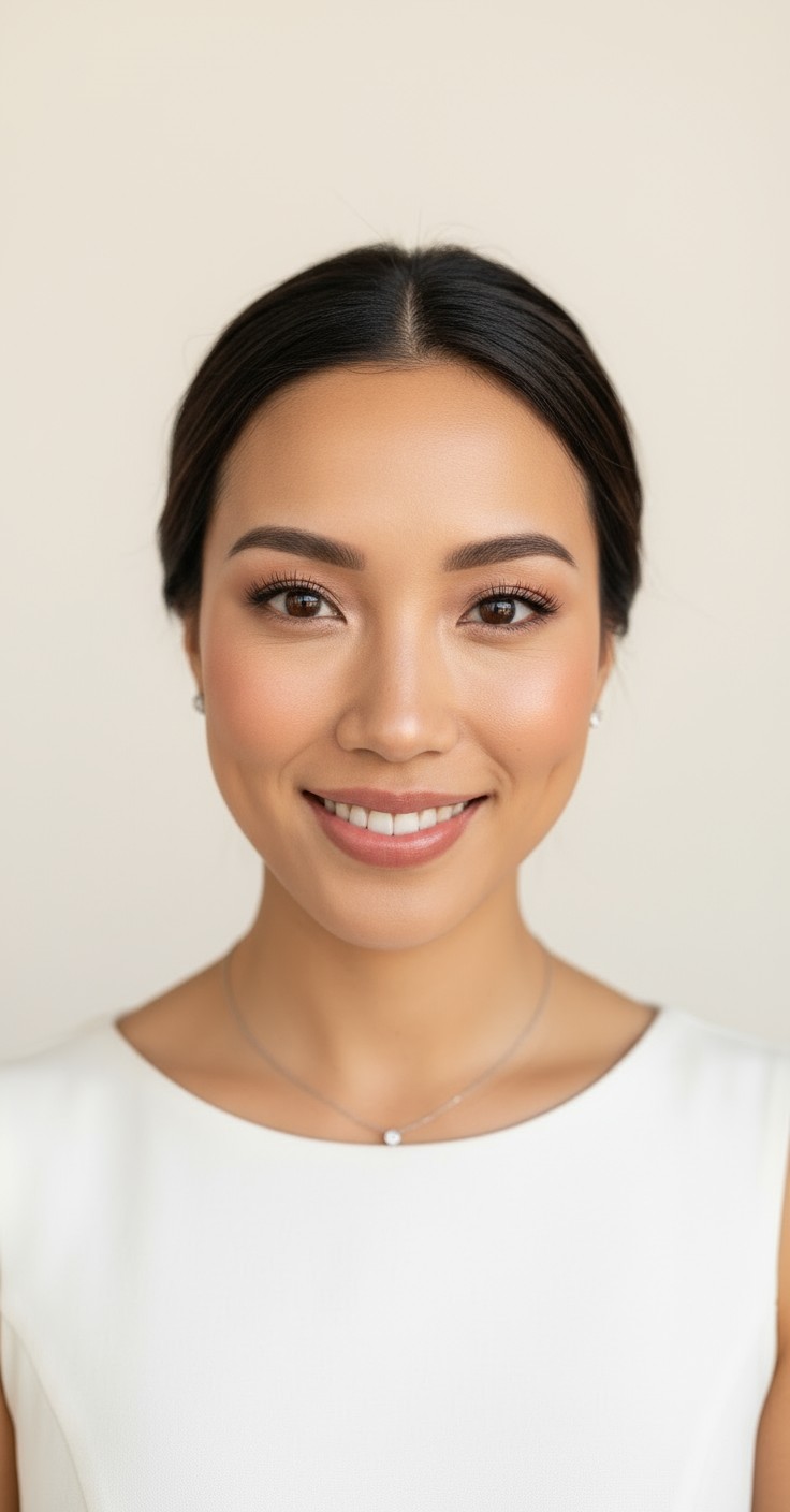 After Bridal Hair Low Updo